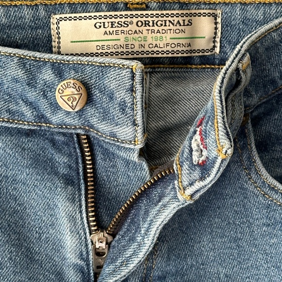 GUESS VINTAGE 5 Pocket Blue Jeans Size 30 - Picture 7 of 8